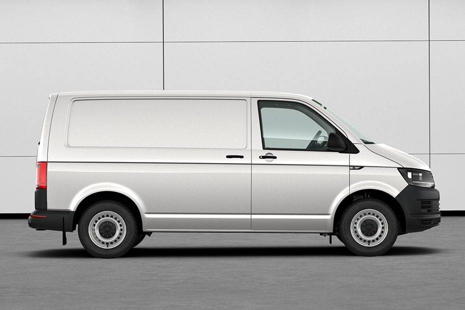 VW T5 Transporter van, side view isolated on white background, 22