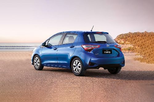 Rear Cross Side View of Toyota Yaris Rear Cross Side View of Toyota Yaris