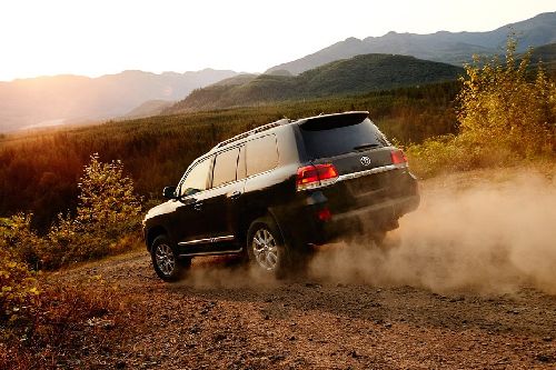 Rear Medium View of Toyota Land Cruiser 200 Rear Medium View of Toyota Land Cruiser 200