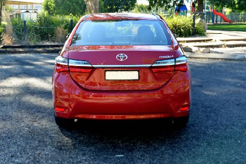 Full Rear View of Toyota Corolla Sedan Full Rear View of Toyota Corolla Sedan